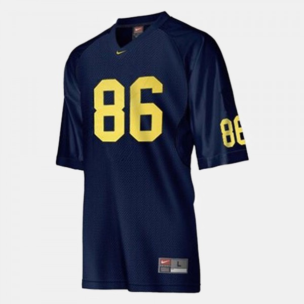 Michigan #86 Men's Mario Manningham Jersey Blue Embroidery College Football